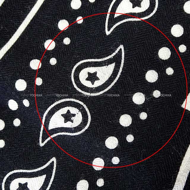 [Pre-loved] HERMES scarf Carre 140 Les Cles Bandana Noir (Black) Cashmere70% / Silk30%[LIKE NEW][Authentic]