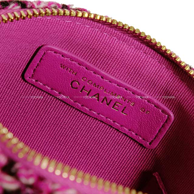 2024AW CHANEL Shoulder bag Novelty Year's gift Mini Coco mark Chain Purple Tweed Champagne Gold HW[BRAND NEW][Authentic]