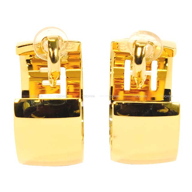 2024AW CHANEL earrings Big Hoop Clip-on Logo Gold/Blanc (White) Metal Resin Gold HW ABD654[EXCELLENT][Authentic]