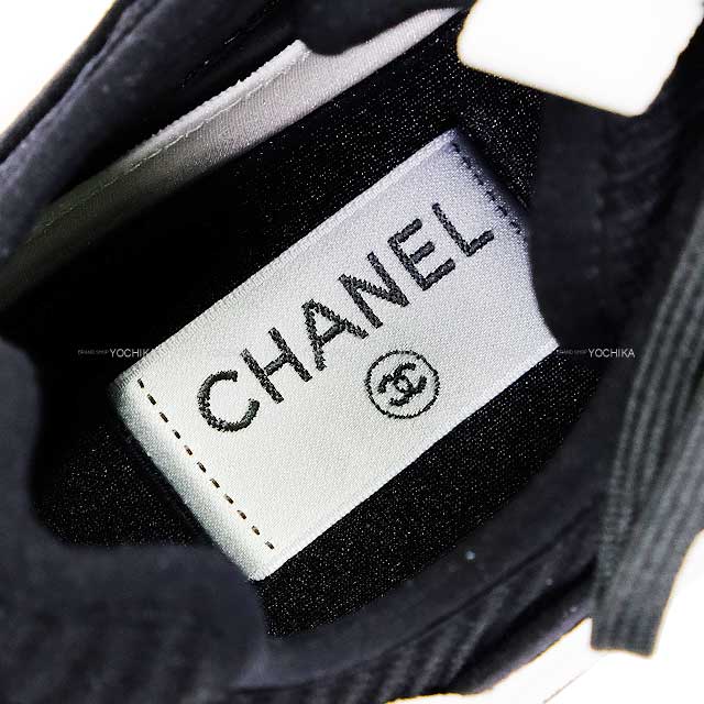 2025 Cruise NEW CHANEL sneakers Spindle COCO Mark #38 Blanc (White)/Noir (Black) Fabric swede calfskin Champagne Gold HW G46260[BRAND NEW][Authentic]