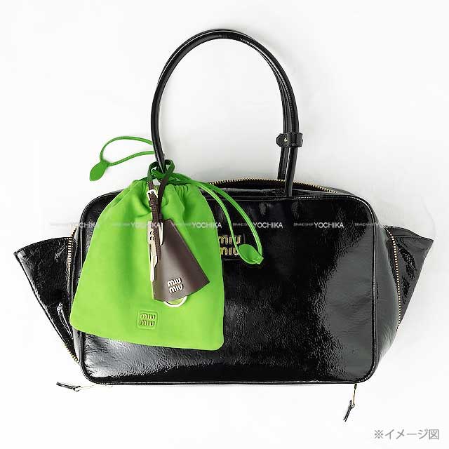 MIUMIU Pouch Swede Lightgreen Swede Gold HW 5NG010[BRAND NEW][Authentic]