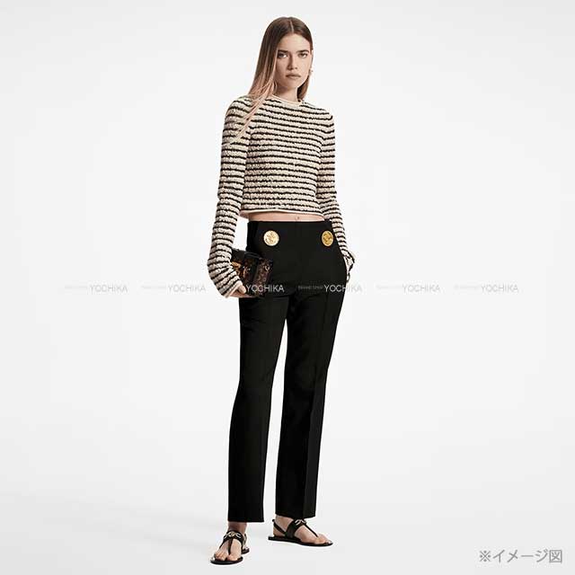 2023SS LOUIS VUITTON Pants Ladies dressy anchor button Noir (Black) Polyester 34 1ABEA0[EXCELLENT][Authentic]