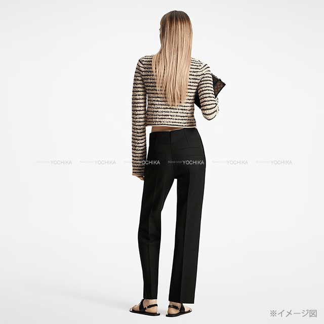 2023SS LOUIS VUITTON Pants Ladies dressy anchor button Noir (Black) Polyester 34 1ABEA0[EXCELLENT][Authentic]