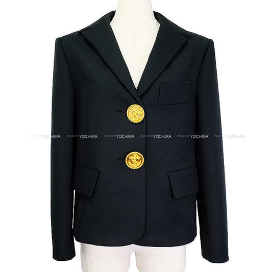 2023SS LOUIS VUITTON Ladies Oversize Jacket Anchor Button Noir (Black) Polyester 34 1ABE9S[EXCELLENT][Authentic]