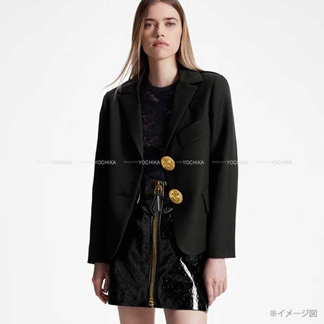 2023SS LOUIS VUITTON Ladies Oversize Jacket Anchor Button Noir (Black) Polyester 34 1ABE9S[EXCELLENT][Authentic]