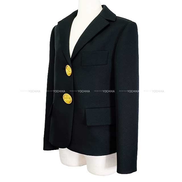 2023SS LOUIS VUITTON Ladies Oversize Jacket Anchor Button Noir (Black) Polyester 34 1ABE9S[EXCELLENT][Authentic]