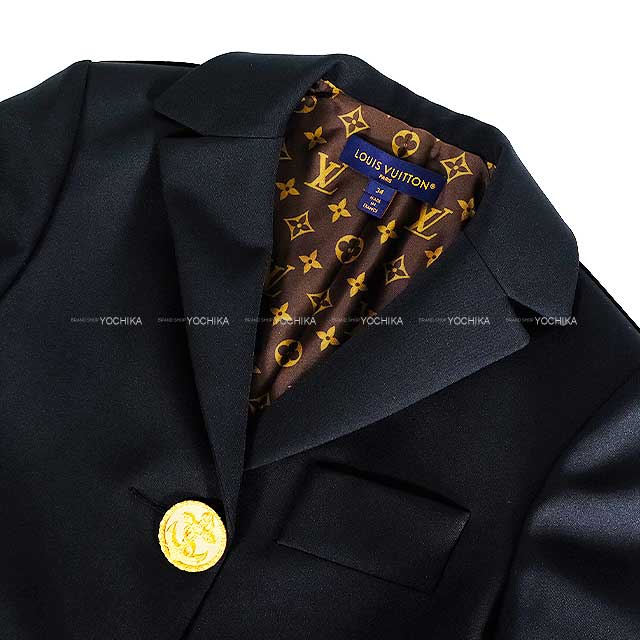 2023SS LOUIS VUITTON Ladies Oversize Jacket Anchor Button Noir (Black) Polyester 34 1ABE9S[EXCELLENT][Authentic]