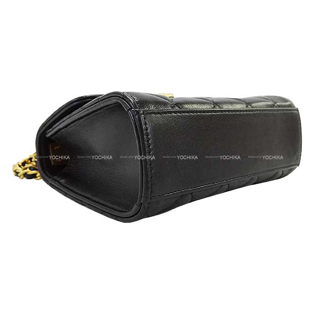 CHANEL Shoulder bag Matelasse Top Handle Chain Coco mark Noir (Black) Lambskin Antique Gold HW AP2945[EXCELLENT][Authentic]