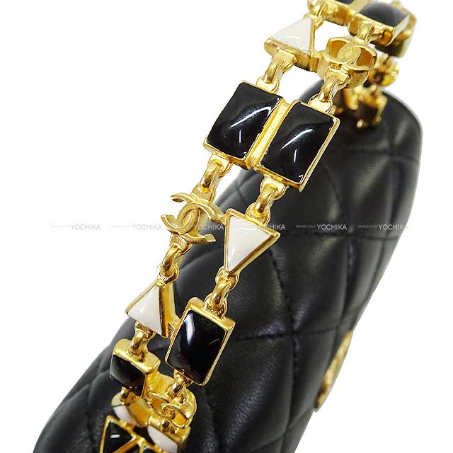 CHANEL Shoulder bag Matelasse Top Handle Chain Coco mark Noir (Black) Lambskin Antique Gold HW AP2945[EXCELLENT][Authentic]