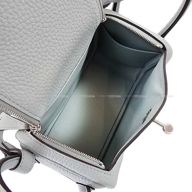 HERMES Shoulder bag Lindy mini 20 Bleu Glacier Taurillon Clemence Silver HW Stamp W[BRAND NEW][Authentic]