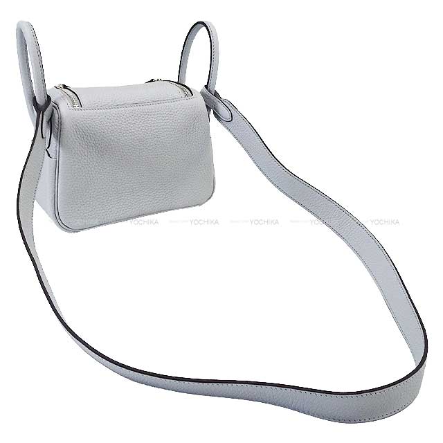 HERMES Shoulder bag Lindy mini 20 Bleu Glacier Taurillon Clemence Silver HW Stamp W[BRAND NEW][Authentic]