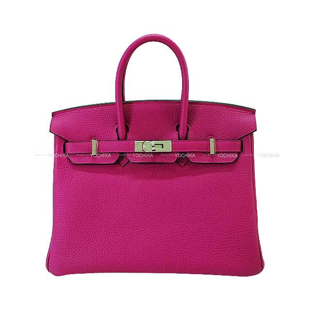 [Pre-loved] HERMES Handbag Birkin25 Rose Purple Veau Jonathan Silver HW Stamp C[LIKE NEW][Authentic]