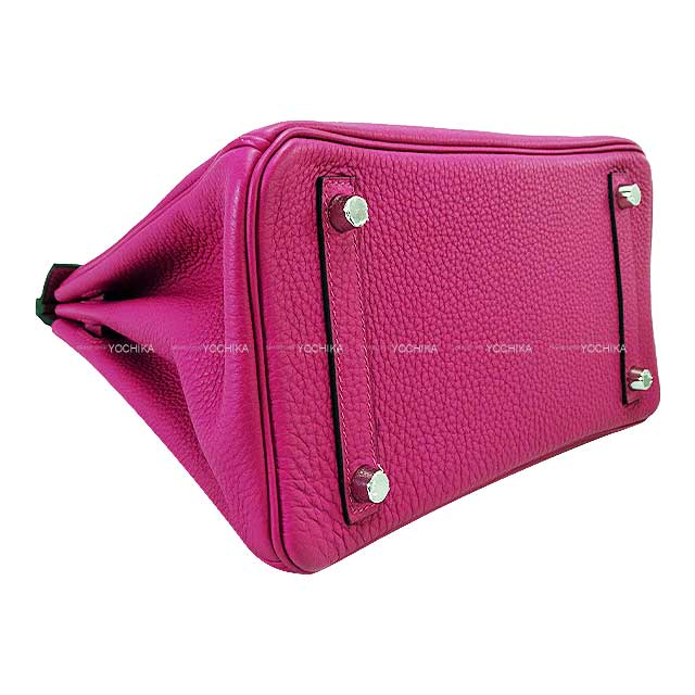 [Pre-loved] HERMES Handbag Birkin25 Rose Purple Veau Jonathan Silver HW Stamp C[LIKE NEW][Authentic]