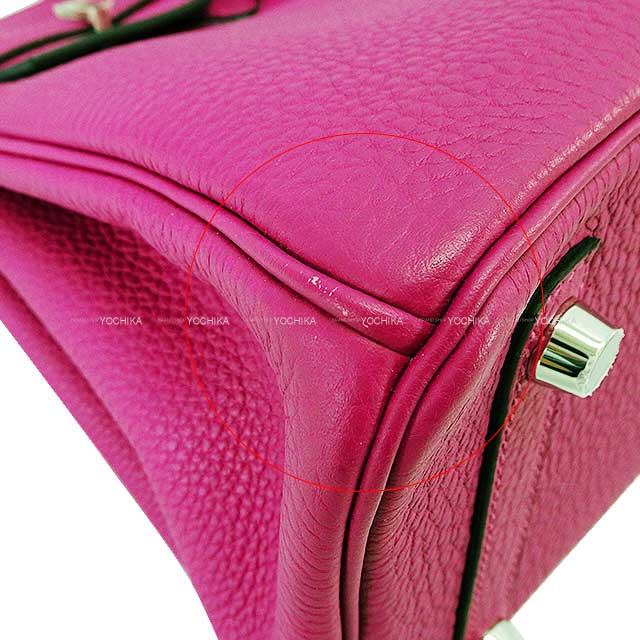 [Pre-loved] HERMES Handbag Birkin25 Rose Purple Veau Jonathan Silver HW Stamp C[LIKE NEW][Authentic]