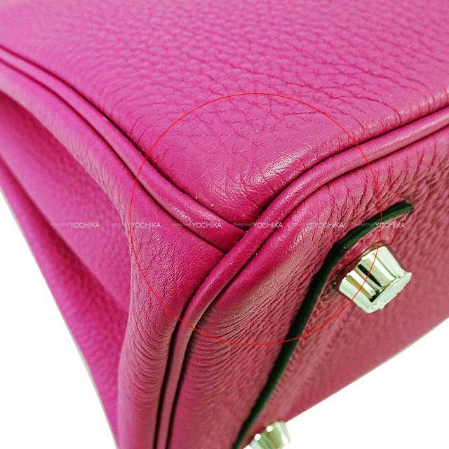 [Pre-loved] HERMES Handbag Birkin25 Rose Purple Veau Jonathan Silver HW Stamp C[LIKE NEW][Authentic]