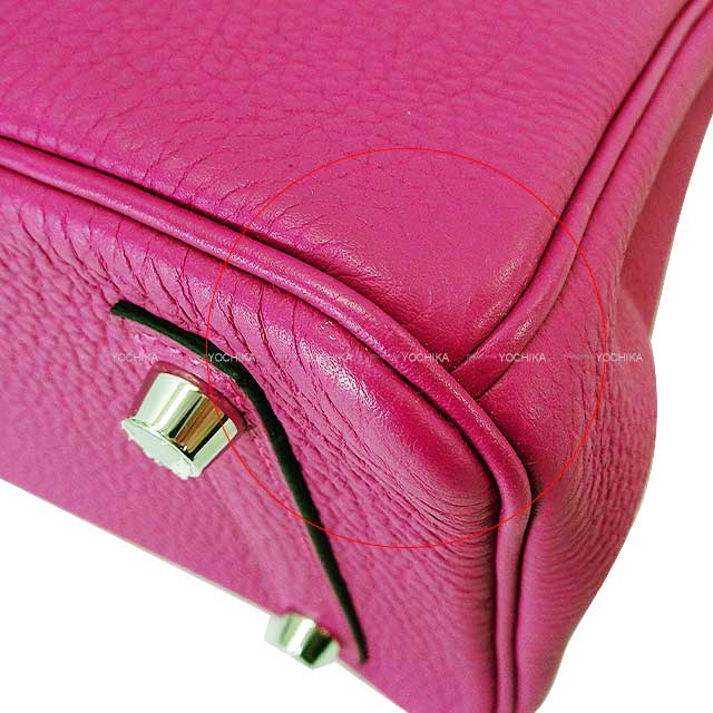 [Pre-loved] HERMES Handbag Birkin25 Rose Purple Veau Jonathan Silver HW Stamp C[LIKE NEW][Authentic]