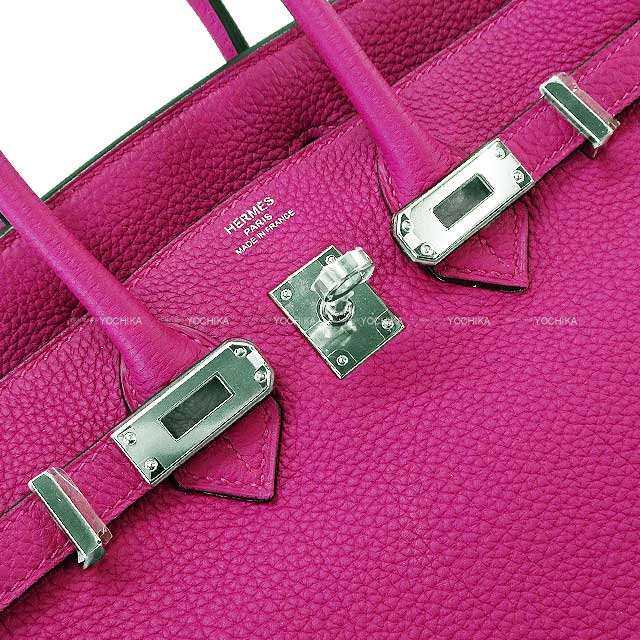 [Pre-loved] HERMES Handbag Birkin25 Rose Purple Veau Togo Silver HW Stamp C[LIKE NEW][Authentic]