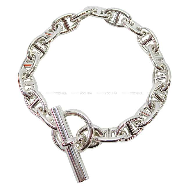 HERMES bracelet Chaine D'ancre MM 18 Links Silver925[EXCELLENT][Authentic]