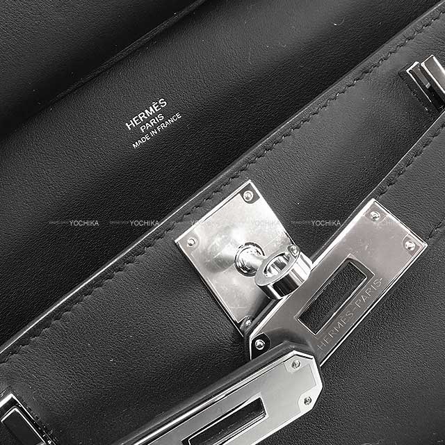 HERMES Shoulder bag Jypsiere Mini Noir (Black) Veau Swift Silver HW Stamp W[BRAND NEW][Authentic]