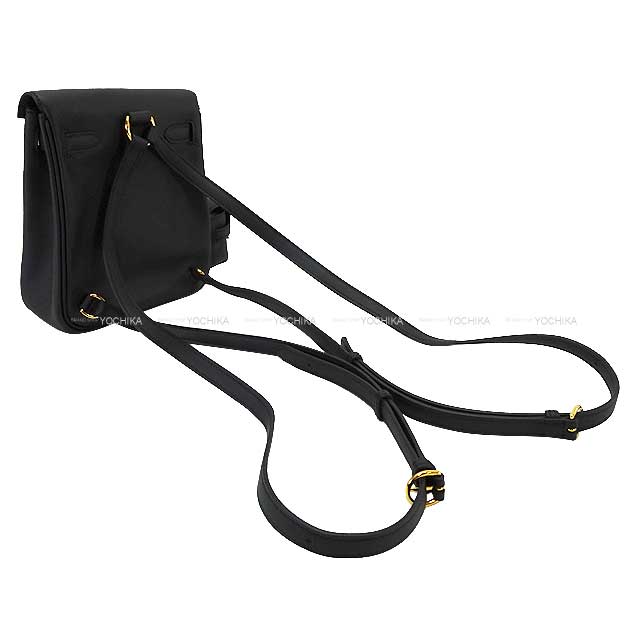 2024AW NEW HERMES Backpack/daypack/Ruck sack Kelly Jump Mini Noir (Black) Evercalf Gold HW Stamp W[BRAND NEW][Authentic]