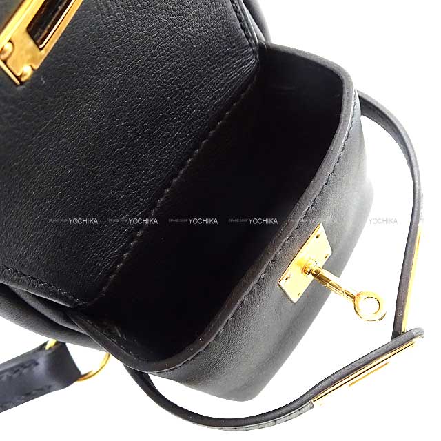 2024AW NEW HERMES Backpack/daypack/Ruck sack Kelly Jump Mini Noir (Black) Evercalf Gold HW Stamp W[BRAND NEW][Authentic]