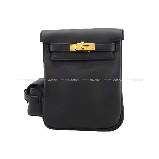 2024AW NEW HERMES Backpack/daypack/Ruck sack Kelly Jump Mini Noir (Black) Evercalf Gold HW Stamp W[BRAND NEW][Authentic]