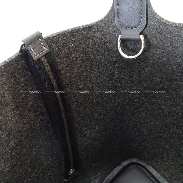 HERMES Handbag Picotin Lock 18 PM Go Team Ebene Feutre(Felt)/Veau Swift Silver HW Stamp W[BRAND NEW][Authentic]