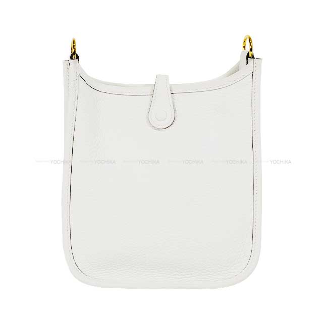 [Pre-loved] HERMES Shoulder bag Evelyne 16 TPM New White Taurillon Clemence Gold HW Stamp B[LIKE NEW][Authentic]