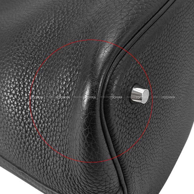 [Pre-loved] HERMES Handbag Picotin Lock 22 MM Noir (Black) Epsom Souple Silver HW Stamp C[USED SA][Authentic]