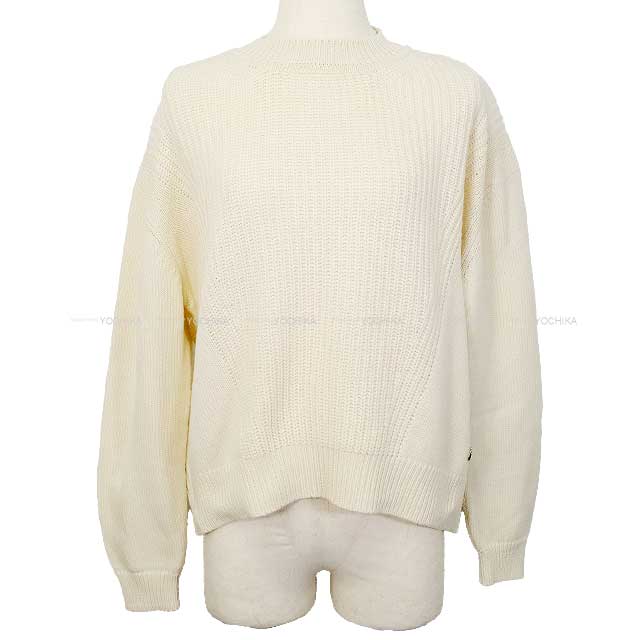 2024 SS HERMES Knit Crew-neck Long sleeve Circle tag #36 Silver HW[EXCELLENT][Authentic]