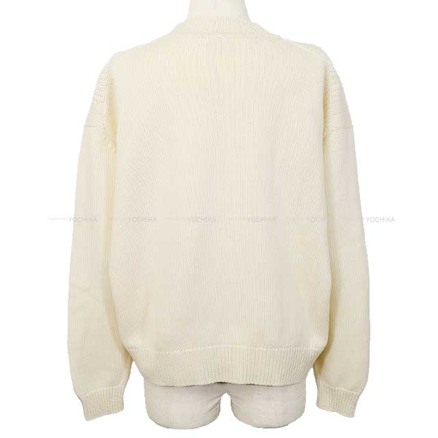 2024 SS HERMES Knit Crew-neck Long sleeve Circle tag #36 Silver HW[EXCELLENT][Authentic]