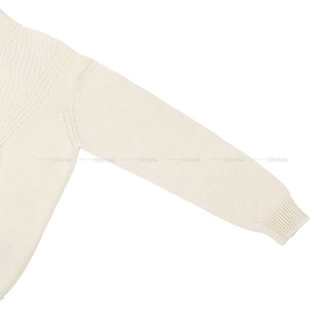 2024 SS HERMES Knit Crew-neck Long sleeve Circle tag 36 Silver HW[EXCELLENT][Authentic]