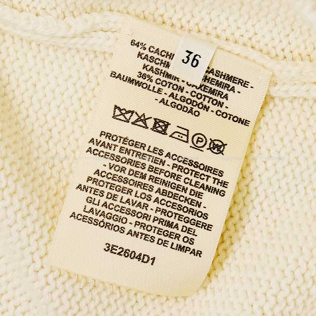2024 SS HERMES Knit Crew-neck Long sleeve Circle tag #36 Silver HW[EXCELLENT][Authentic]