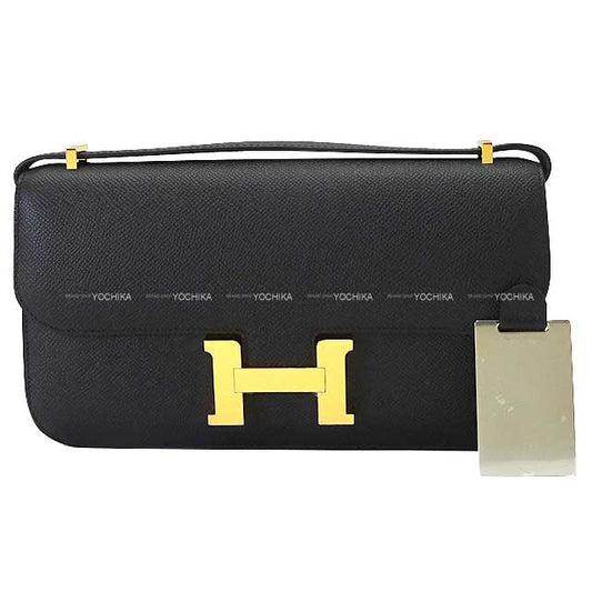 HERMES Shoulder bag Constance Elan Miroir Noir (Black) Veau Epsom Gold HW Stamp W[BRAND NEW][Authentic]