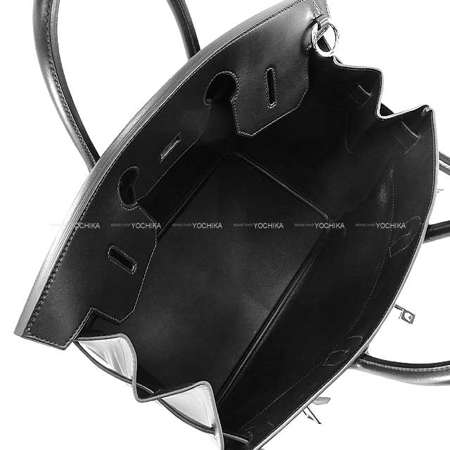 [Pre-loved] HERMES Handbag Haut a Courroies 40 Rock Noir (Black) Chevre Chamkila Silver HW Stamp B[LIKE NEW][Authentic]