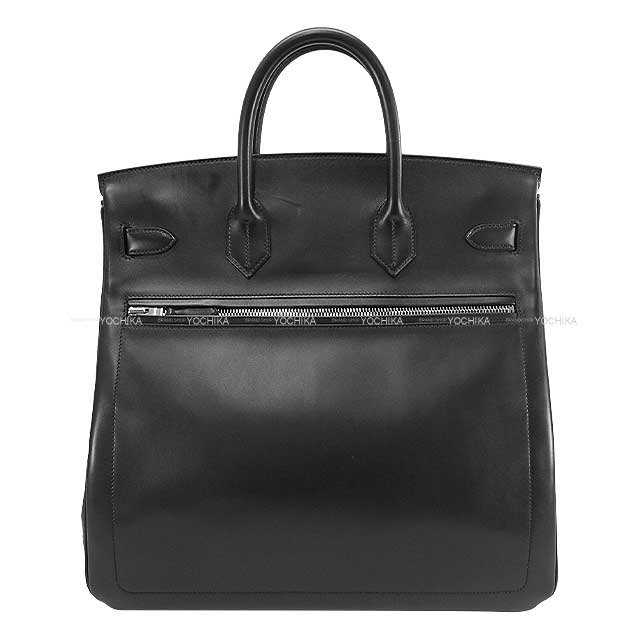 [Pre-loved] HERMES Handbag Haut a Courroies 40 Rock Noir (Black) Ever Grain Silver HW Stamp B[LIKE NEW][Authentic]