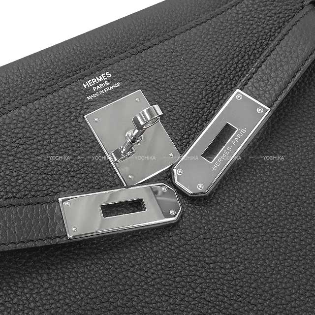 [Pre-loved] HERMES Shoulder bag Kelly28 Retourne Noir (Black) Veau Jonathan Silver HW Stamp Y[LIKE NEW][Authentic]