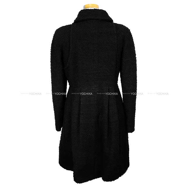 [Pre-loved] CHANEL Double Coat Capsule COCO Button Noir (Black) Wool 70%/Nylon 18%/Silk 12% P57660[USED SA][Authentic]