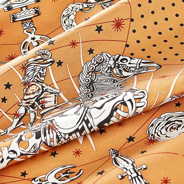 HERMES scarf Bandana Carre 55 CHDRUS・STELLARUM Silk[EXCELLENT][Authentic]