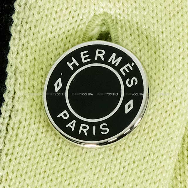 [Pre-loved] HERMES Cardigan Harnais de Cour Cashmere50% / Silk50% Silver HW[LIKE NEW][Authentic]