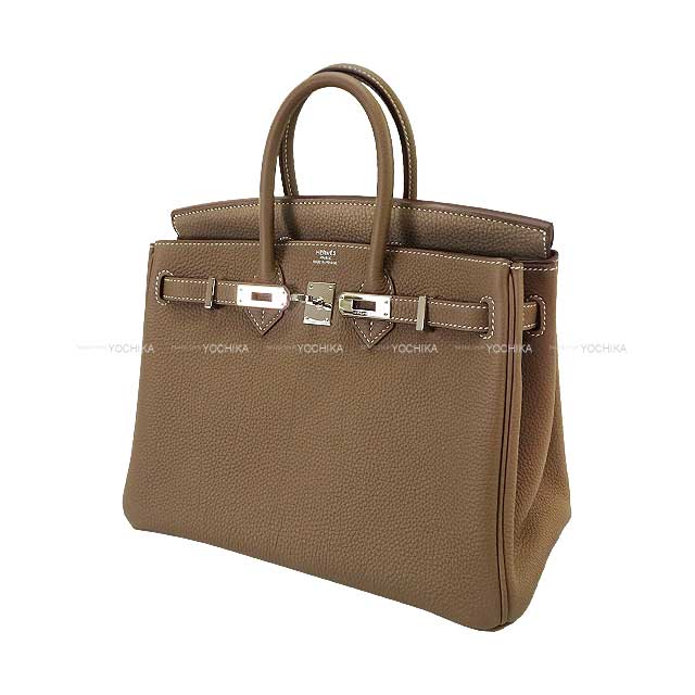 [Pre-loved] HERMES Handbag Birkin25 Etoupe Veau Togo Silver HW Stamp D[LIKE NEW][Authentic]