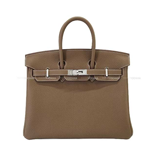 [Pre-loved] HERMES Handbag Birkin25 Etoupe Veau Togo Silver HW Stamp D[LIKE NEW][Authentic]