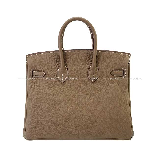 [Pre-loved] HERMES Handbag Birkin25 Etoupe Veau Togo Silver HW Stamp D[LIKE NEW][Authentic]