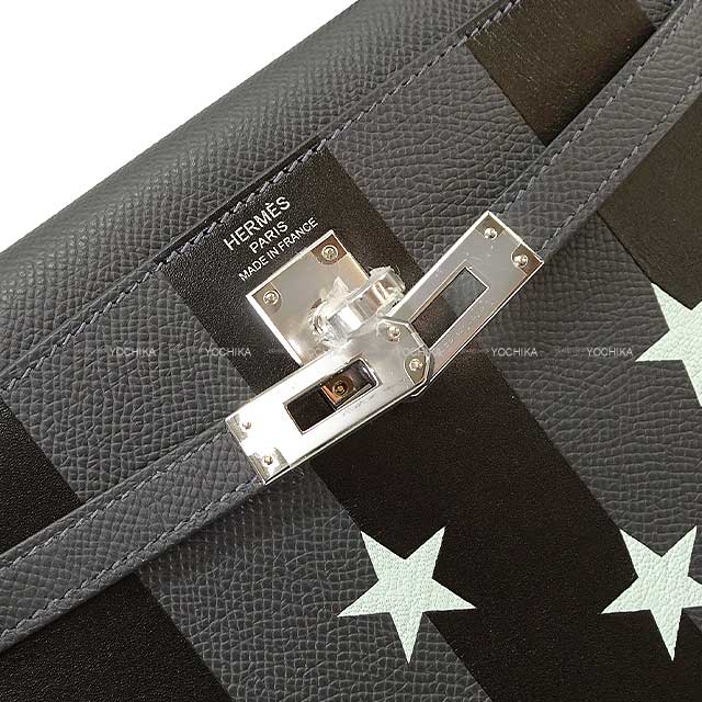 2024AW Limited HERMES Shoulder bag Kelly25 Sellier Casaque Etoilee Ardoise/Noir (Black)/Vert Peppermint Veau Epsom/Veau Tadelakt/Chevre Myzore Silver HW Stamp W[BRAND NEW][Authentic]