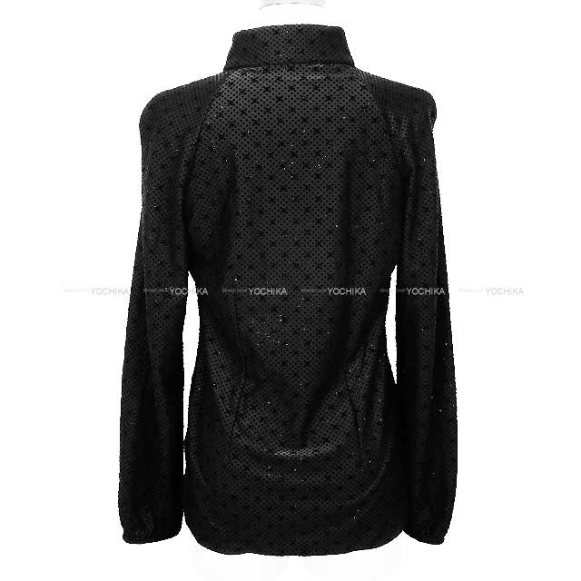 2024AW Pre-collection CHANEL Blouse COCO iridescent Mixed Fersey jersey Noir (Black)/Silver 34 P78045[EXCELLENT][Authentic]