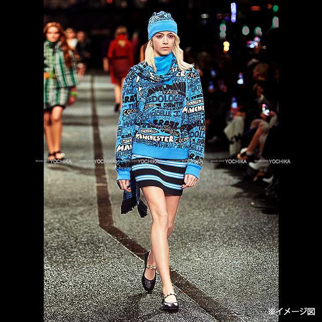 2023-2024 Metiers d'Art Collection CHANEL Sweater Blue Cotton 36 P77520[BRAND NEW][Authentic]