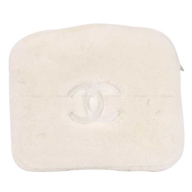 2024AW NEW CHANEL sandals Fur Coco Mark Logo Pouch #37C Blanc (White)  37C[BRAND NEW][Authentic]