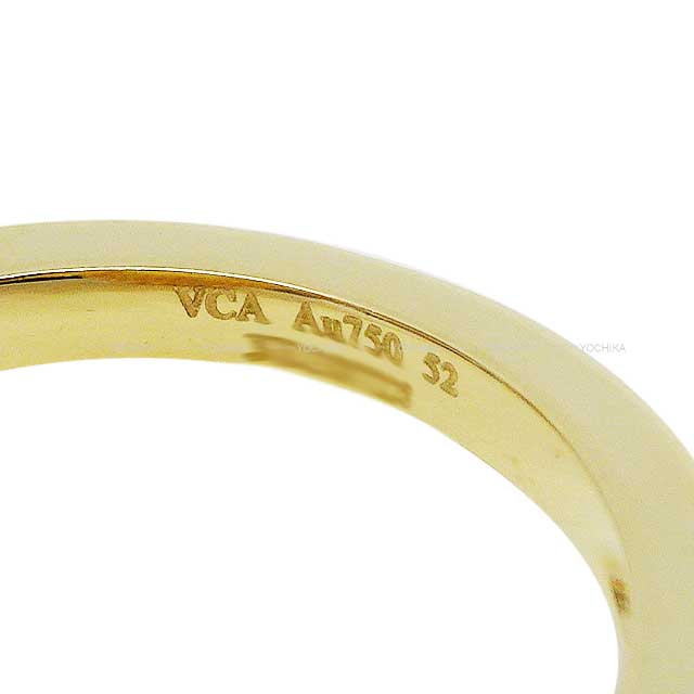[Pre-loved] Van Cleef & Arpels ring Magic Alhambra Green K18YG/Malachite #52 VCAR03AV[LIKE NEW][Authentic]
