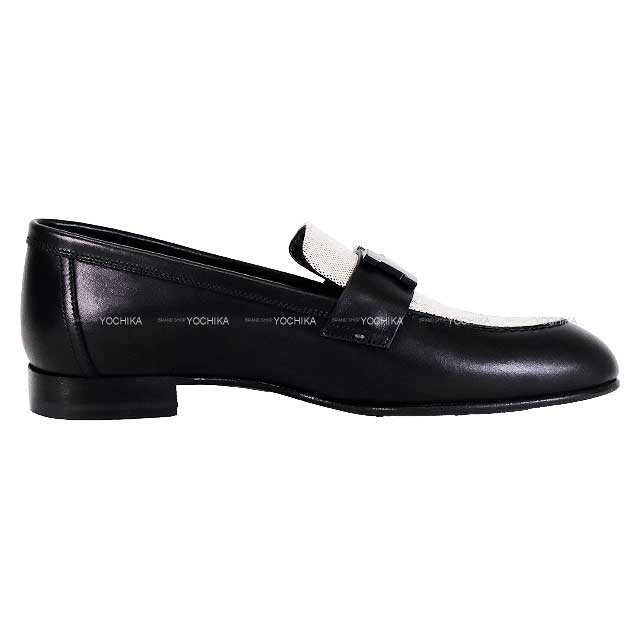 HERMES loafers Moccasin Paris Noir (Black)/Prunoir Calf