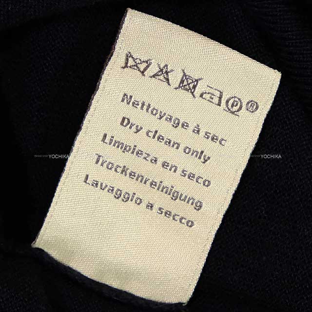 2021 SS HERMES Sweater Men's round neckline Navy Cotton/cashmere/wool[EXCELLENT][Authentic]